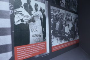 Displays also remember the Milwaukee Fair Housing Marches of 1967. (Maureen McCollum/WPR)