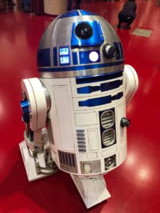 The R2-D2 built by Mike Masino of Madison, Wisconsin. (Maureen McCollum/WPR)